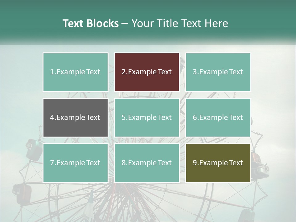A Ferris Wheel On A Cloudy Day With A Sky Background PowerPoint Template