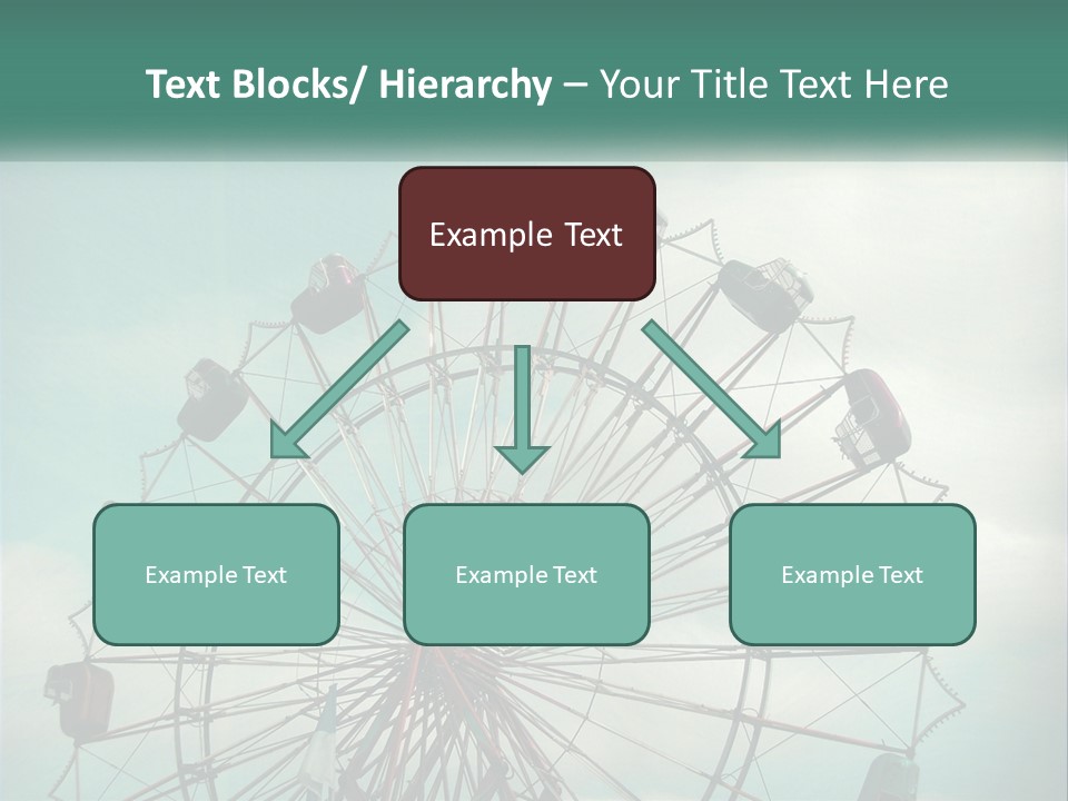 A Ferris Wheel On A Cloudy Day With A Sky Background PowerPoint Template
