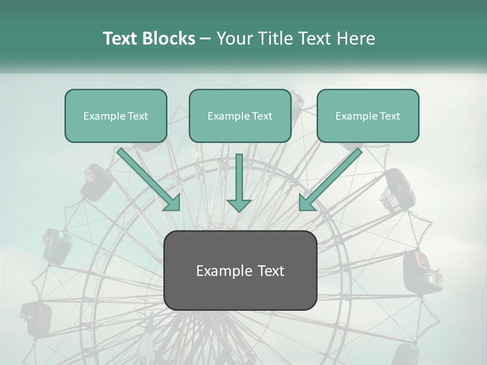 A Ferris Wheel On A Cloudy Day With A Sky Background PowerPoint Template