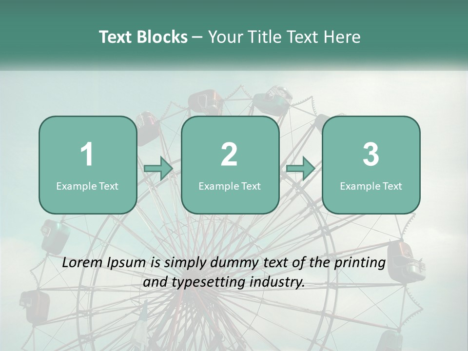 A Ferris Wheel On A Cloudy Day With A Sky Background PowerPoint Template