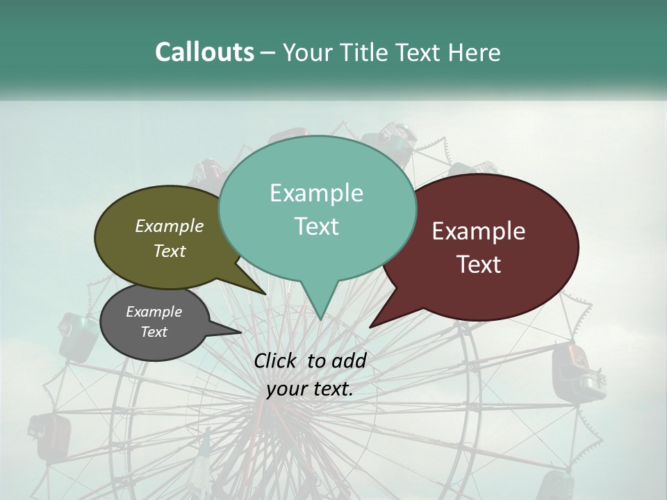A Ferris Wheel On A Cloudy Day With A Sky Background PowerPoint Template