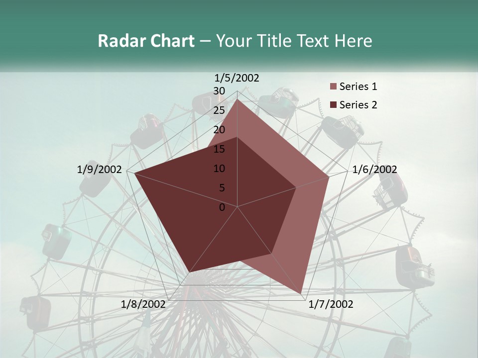 A Ferris Wheel On A Cloudy Day With A Sky Background PowerPoint Template