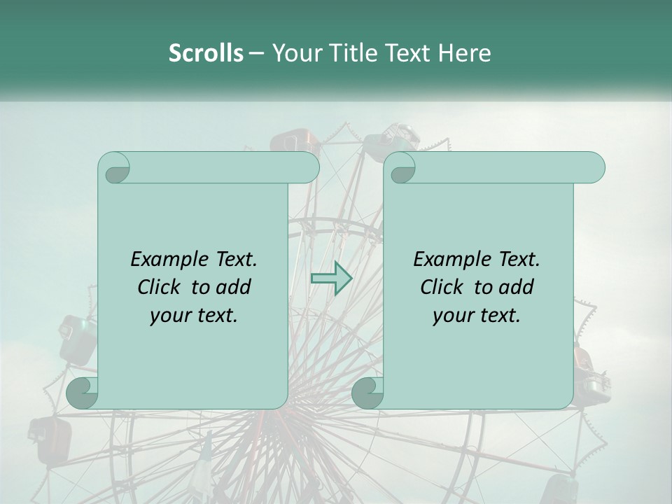A Ferris Wheel On A Cloudy Day With A Sky Background PowerPoint Template