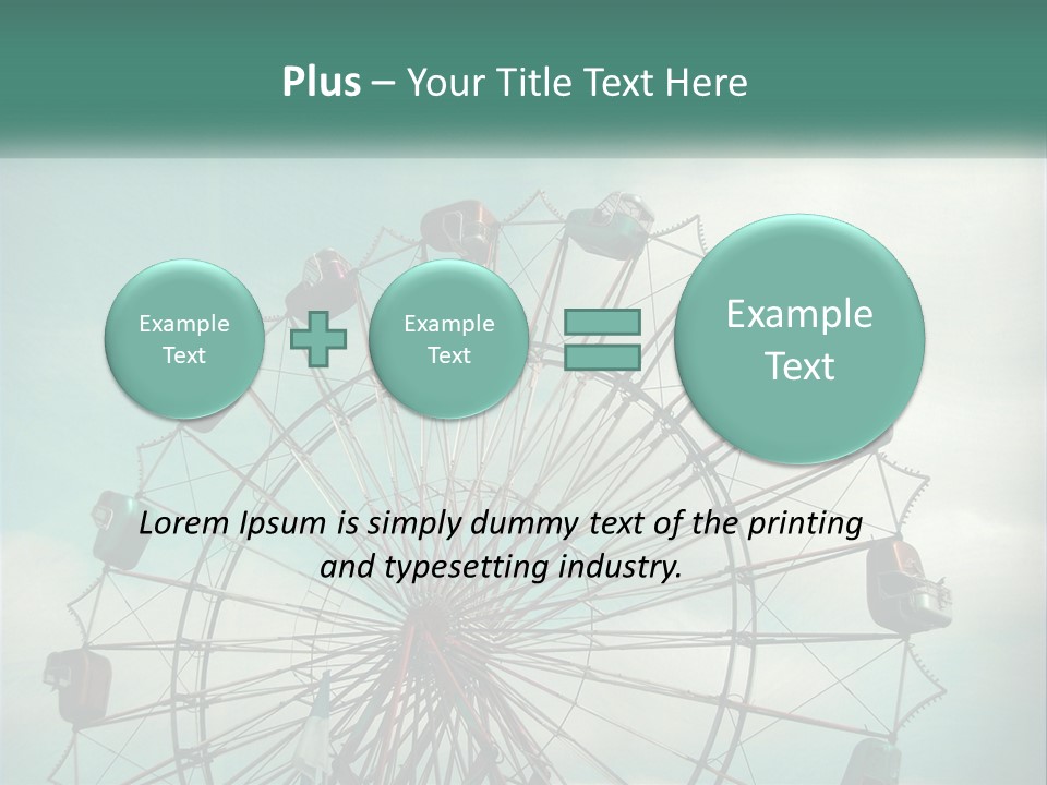 A Ferris Wheel On A Cloudy Day With A Sky Background PowerPoint Template