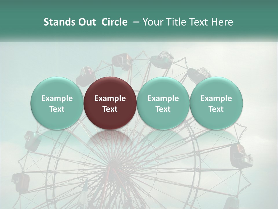 A Ferris Wheel On A Cloudy Day With A Sky Background PowerPoint Template