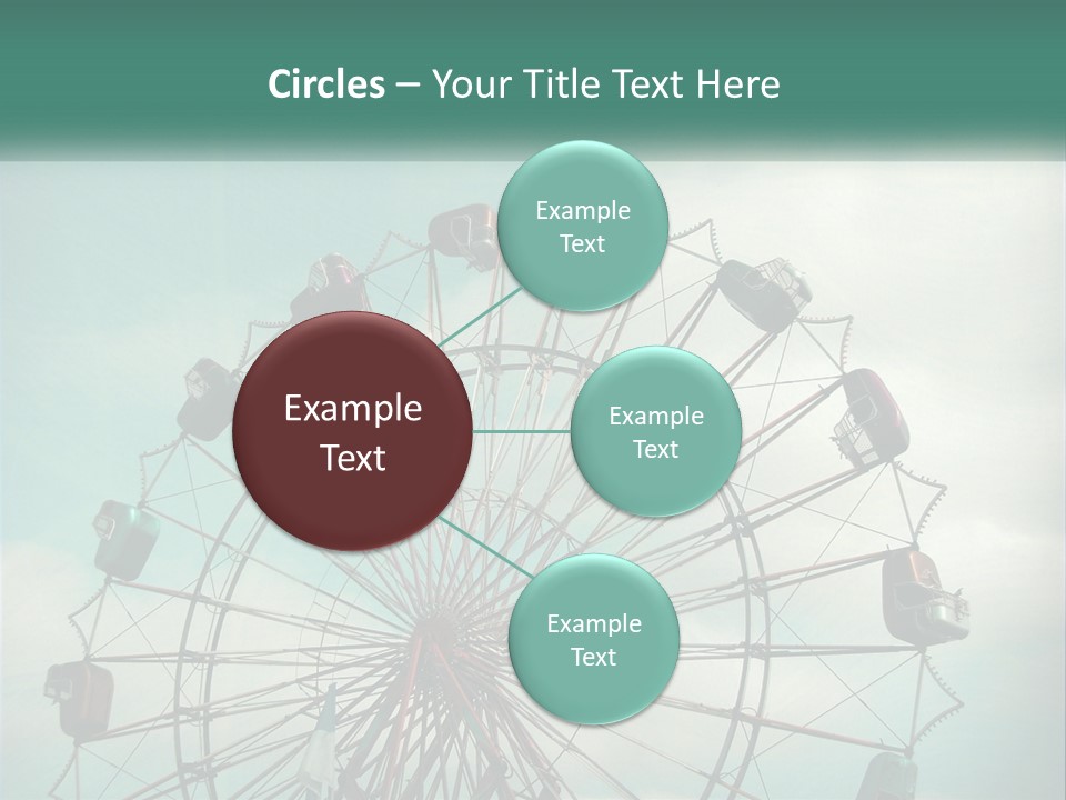 A Ferris Wheel On A Cloudy Day With A Sky Background PowerPoint Template