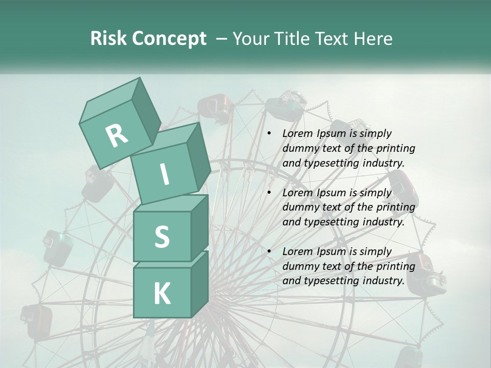 A Ferris Wheel On A Cloudy Day With A Sky Background PowerPoint Template