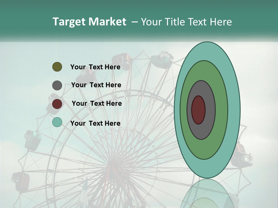 A Ferris Wheel On A Cloudy Day With A Sky Background PowerPoint Template