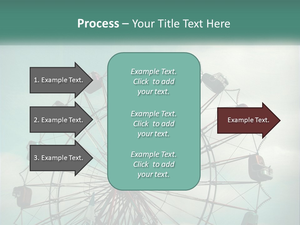 A Ferris Wheel On A Cloudy Day With A Sky Background PowerPoint Template