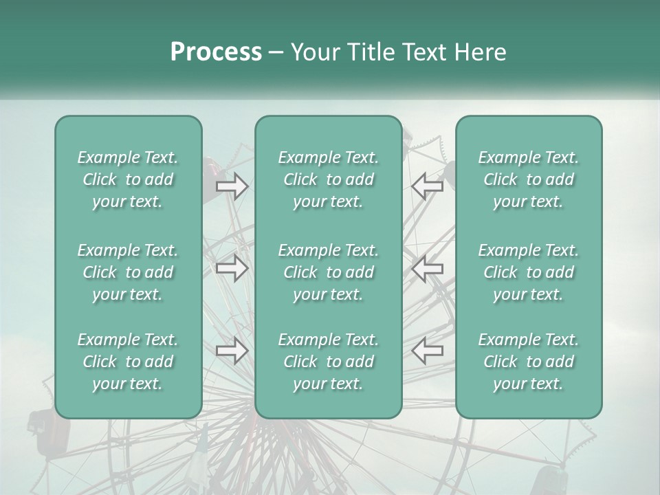 A Ferris Wheel On A Cloudy Day With A Sky Background PowerPoint Template