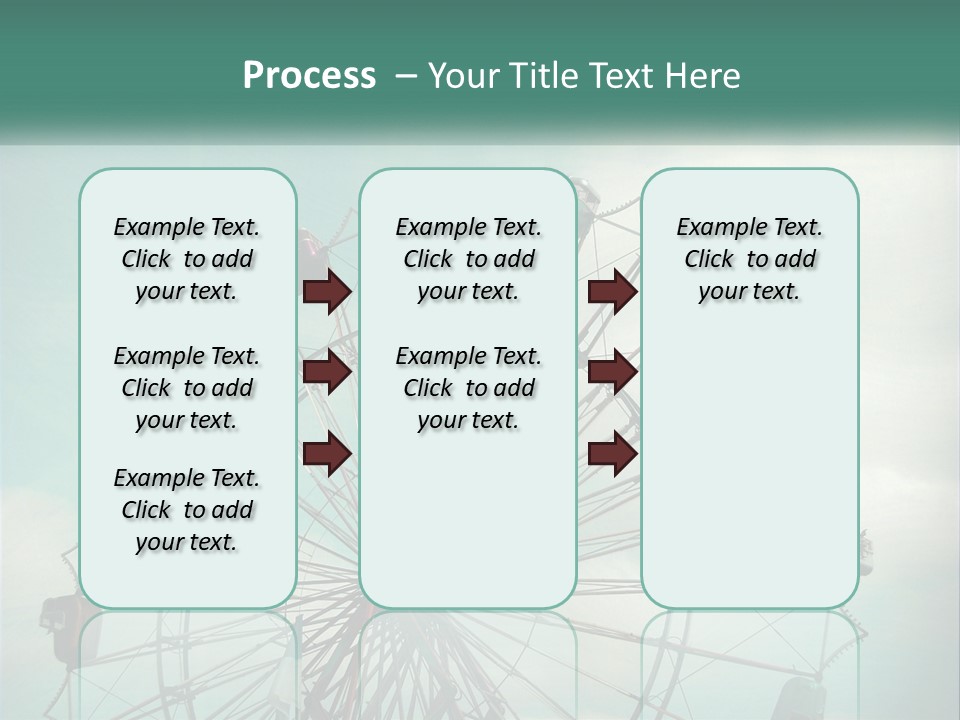 A Ferris Wheel On A Cloudy Day With A Sky Background PowerPoint Template