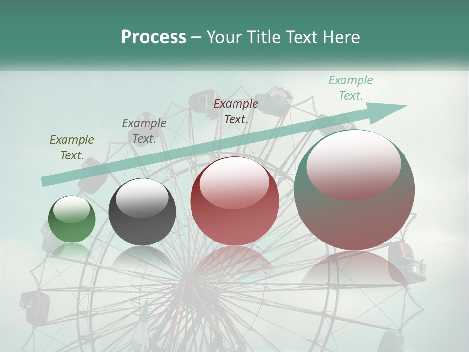 A Ferris Wheel On A Cloudy Day With A Sky Background PowerPoint Template