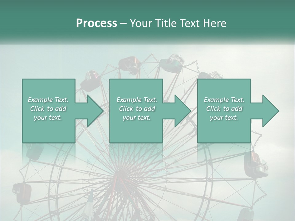 A Ferris Wheel On A Cloudy Day With A Sky Background PowerPoint Template