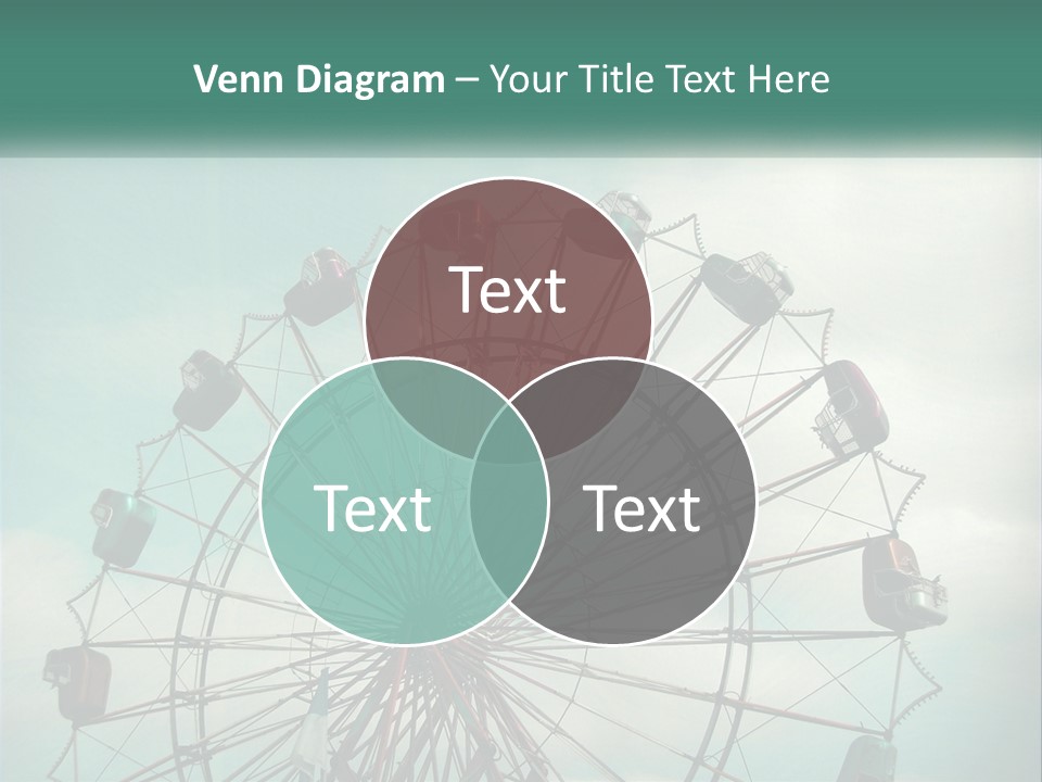 A Ferris Wheel On A Cloudy Day With A Sky Background PowerPoint Template