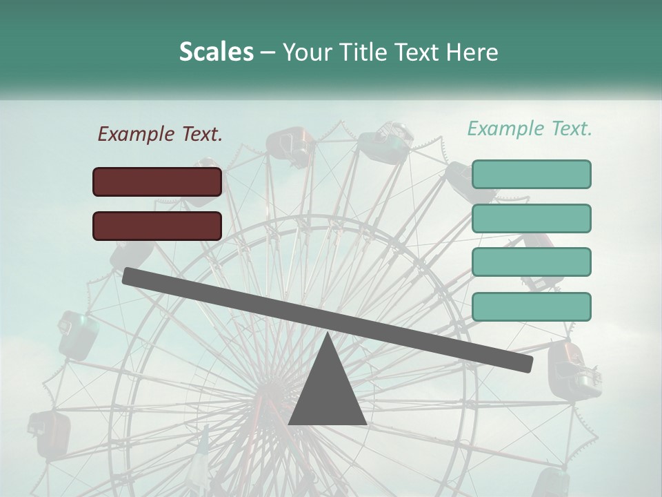 A Ferris Wheel On A Cloudy Day With A Sky Background PowerPoint Template