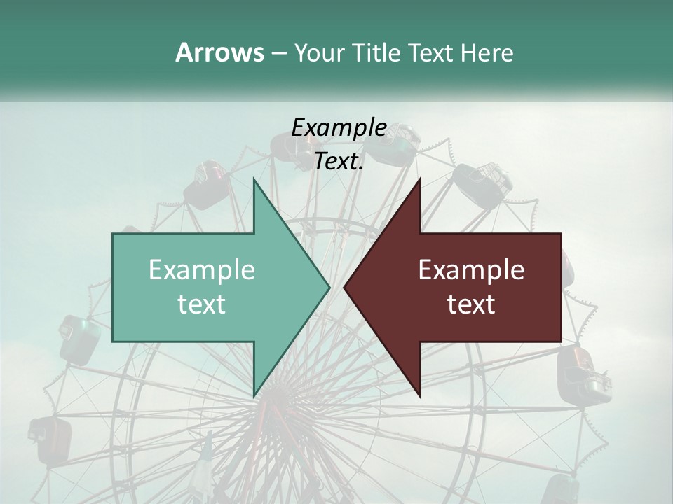 A Ferris Wheel On A Cloudy Day With A Sky Background PowerPoint Template