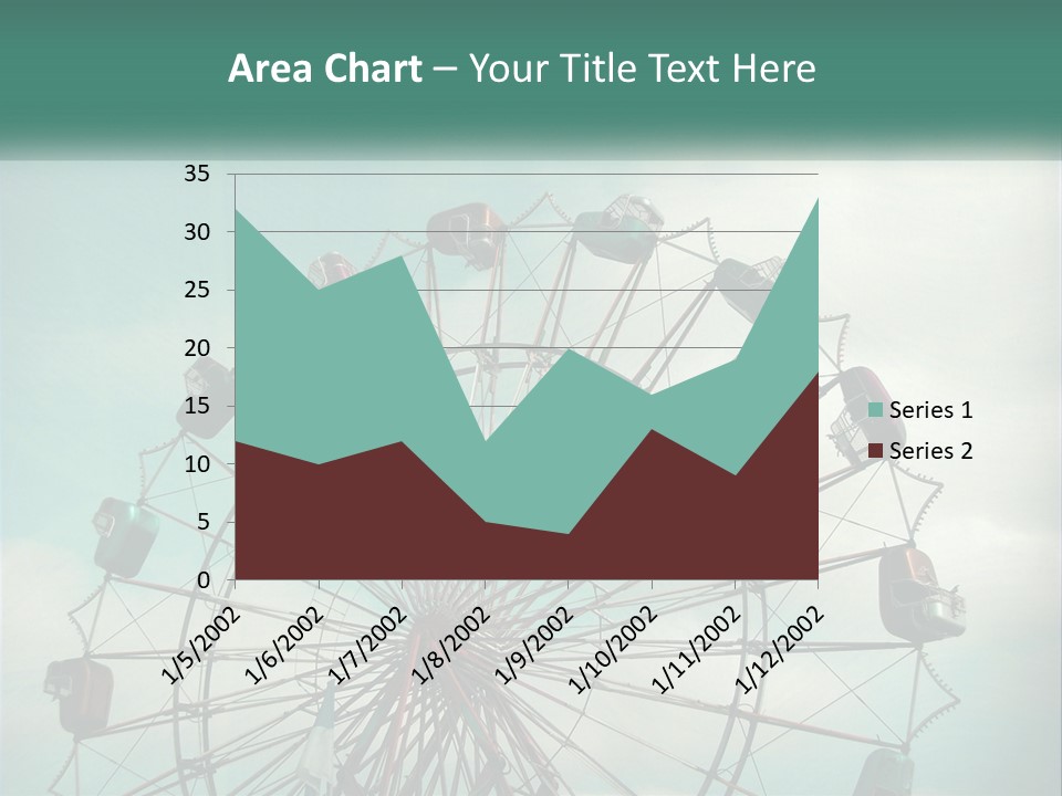 A Ferris Wheel On A Cloudy Day With A Sky Background PowerPoint Template