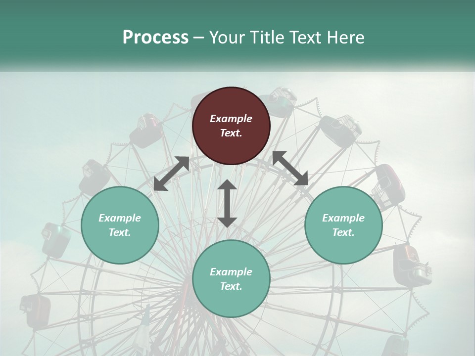 A Ferris Wheel On A Cloudy Day With A Sky Background PowerPoint Template