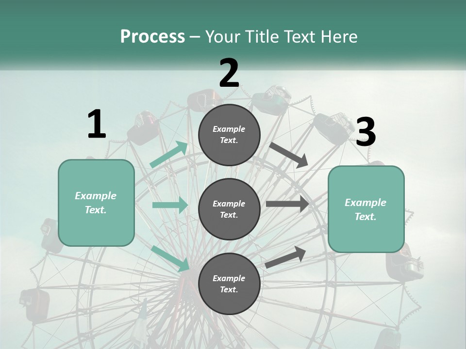 A Ferris Wheel On A Cloudy Day With A Sky Background PowerPoint Template
