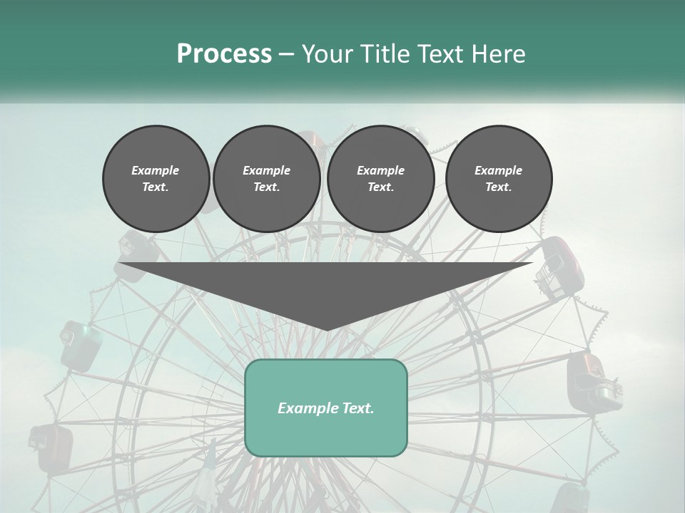 A Ferris Wheel On A Cloudy Day With A Sky Background PowerPoint Template