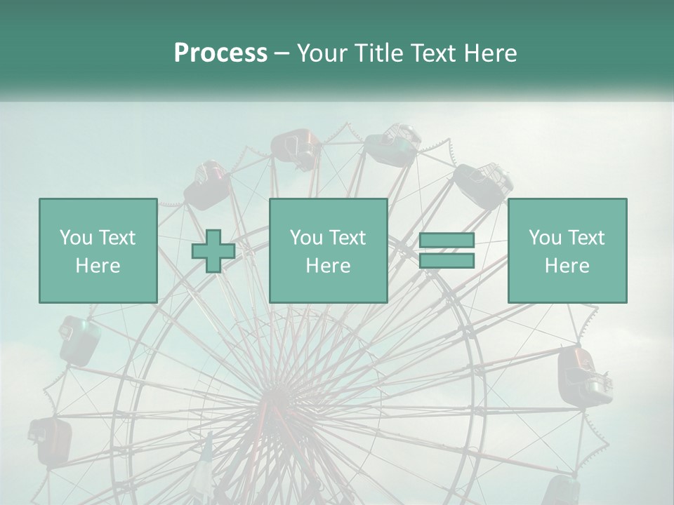 A Ferris Wheel On A Cloudy Day With A Sky Background PowerPoint Template