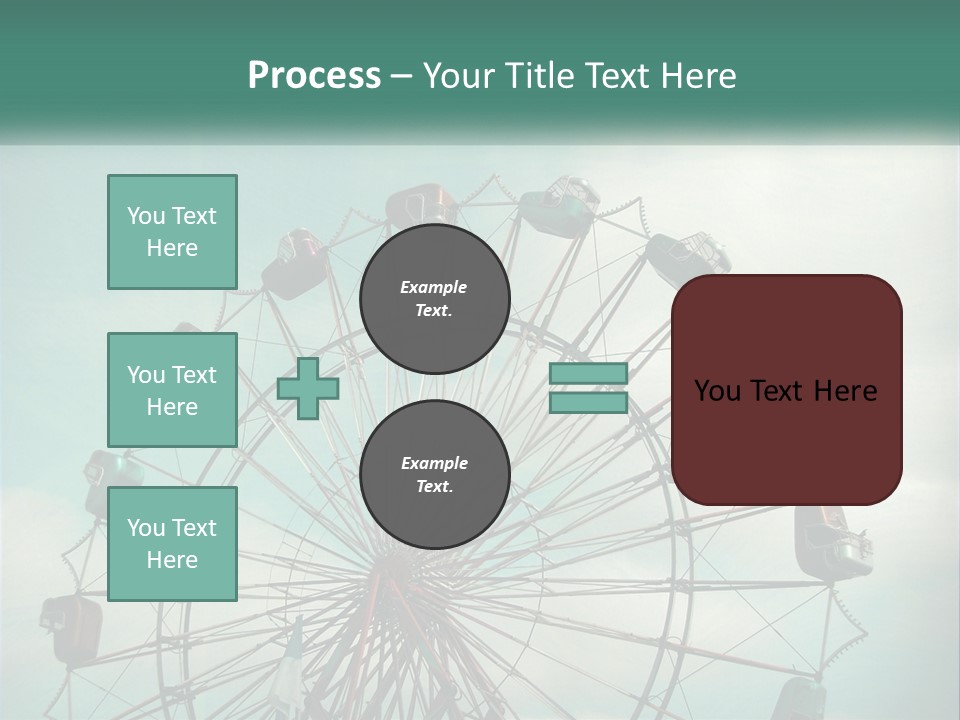 A Ferris Wheel On A Cloudy Day With A Sky Background PowerPoint Template