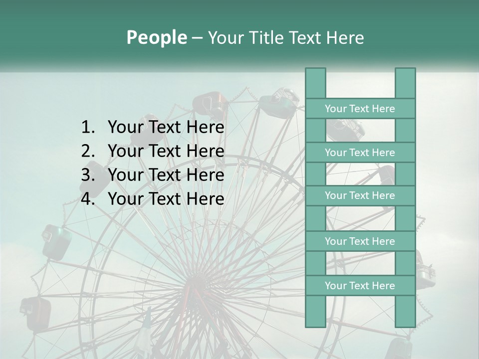 A Ferris Wheel On A Cloudy Day With A Sky Background PowerPoint Template