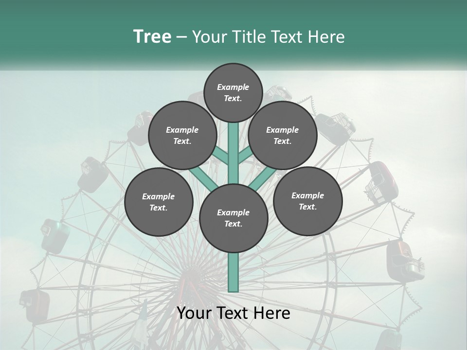 A Ferris Wheel On A Cloudy Day With A Sky Background PowerPoint Template