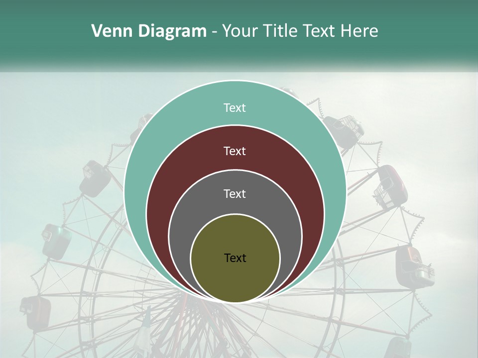 A Ferris Wheel On A Cloudy Day With A Sky Background PowerPoint Template