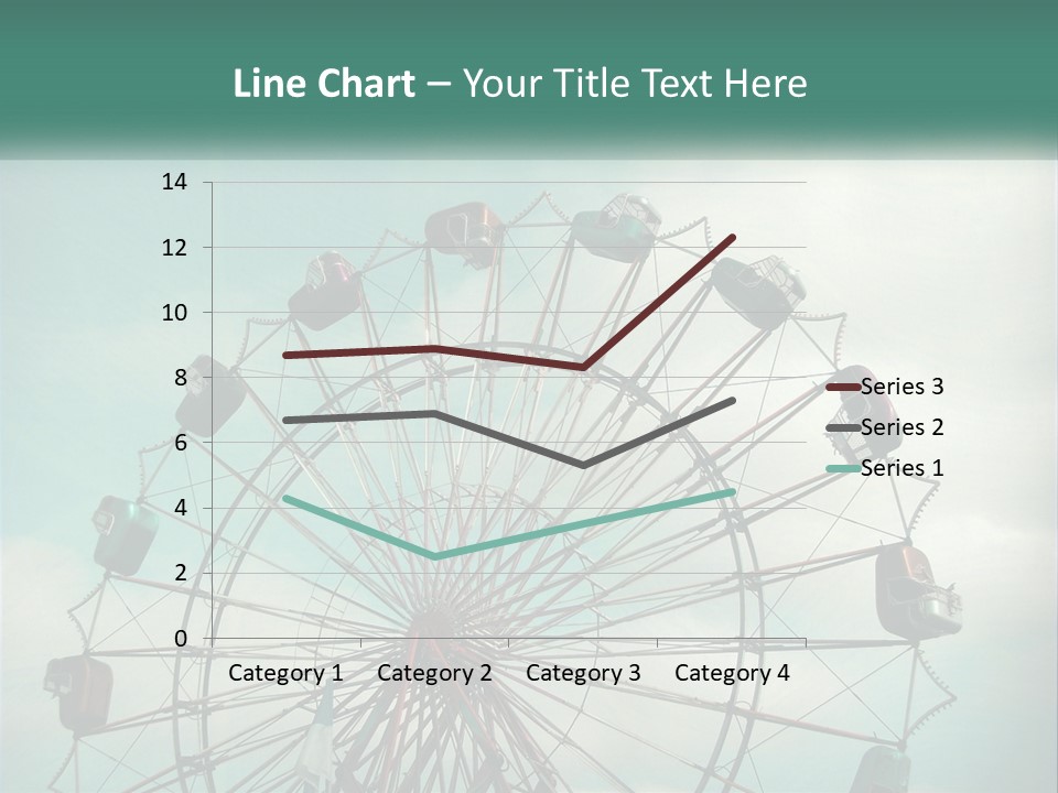 A Ferris Wheel On A Cloudy Day With A Sky Background PowerPoint Template