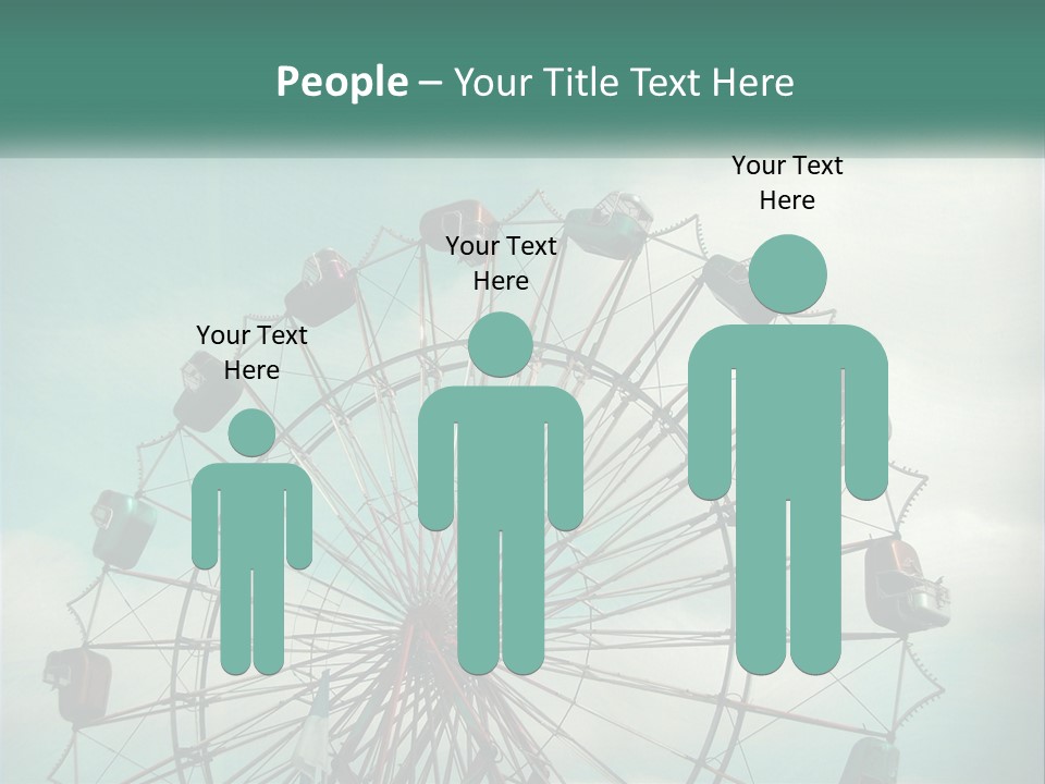 A Ferris Wheel On A Cloudy Day With A Sky Background PowerPoint Template