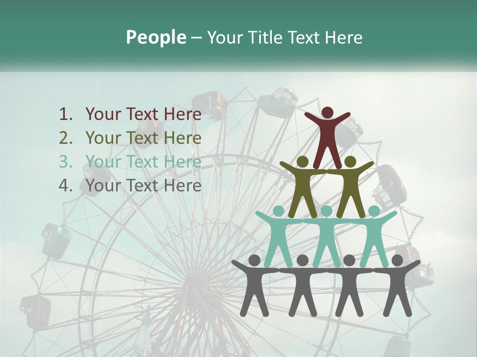 A Ferris Wheel On A Cloudy Day With A Sky Background PowerPoint Template