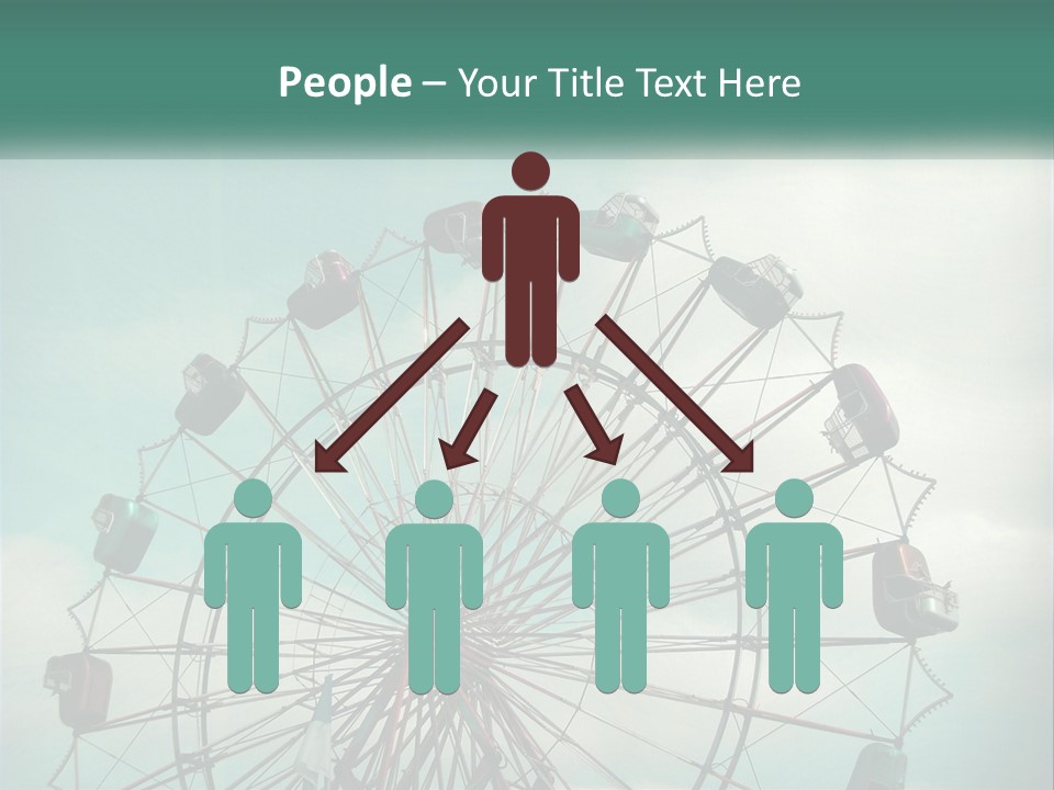 A Ferris Wheel On A Cloudy Day With A Sky Background PowerPoint Template