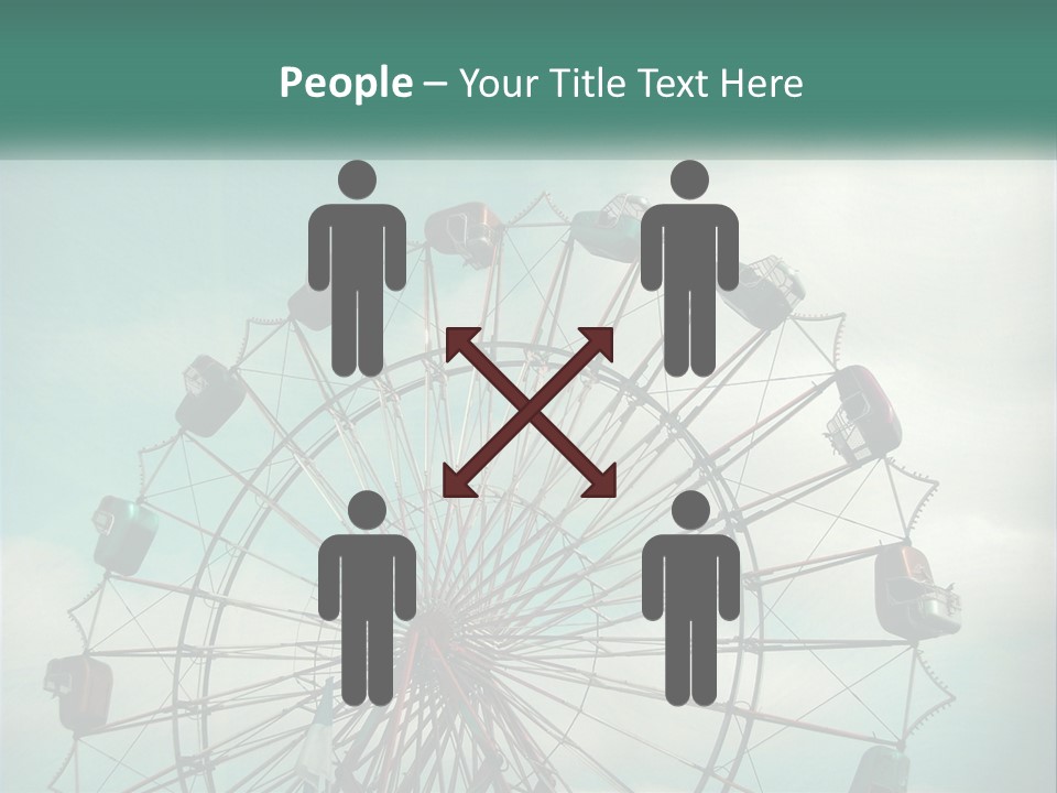 A Ferris Wheel On A Cloudy Day With A Sky Background PowerPoint Template