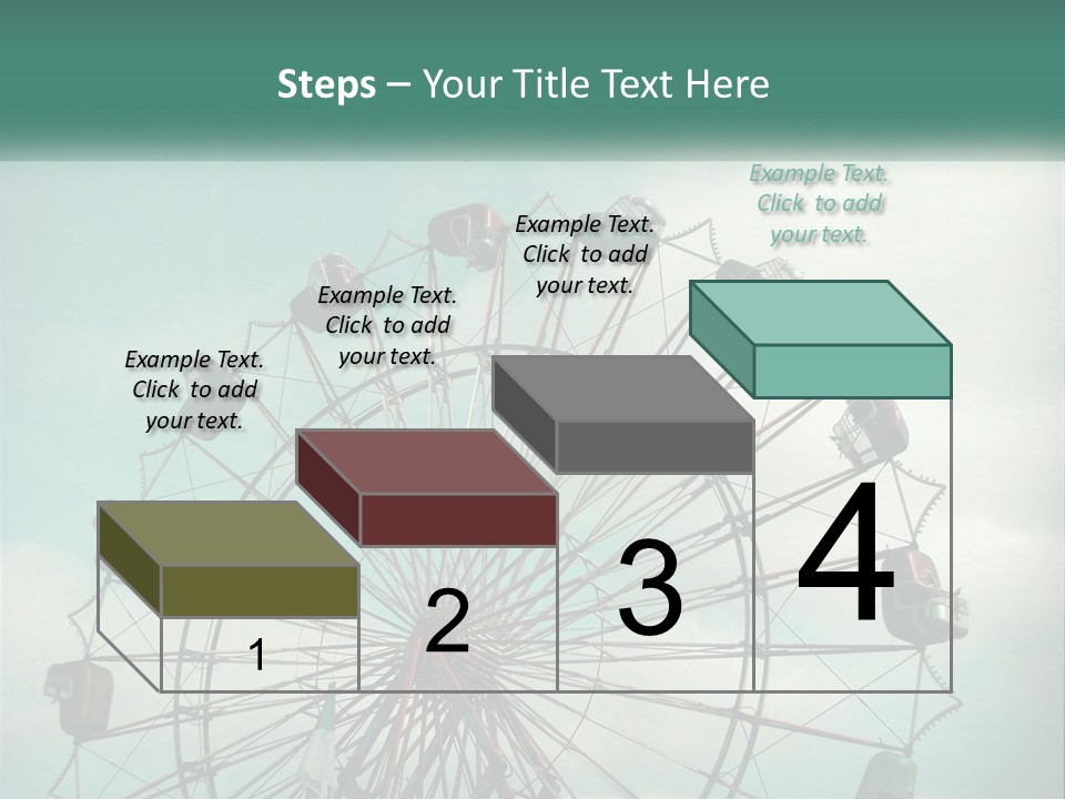 A Ferris Wheel On A Cloudy Day With A Sky Background PowerPoint Template