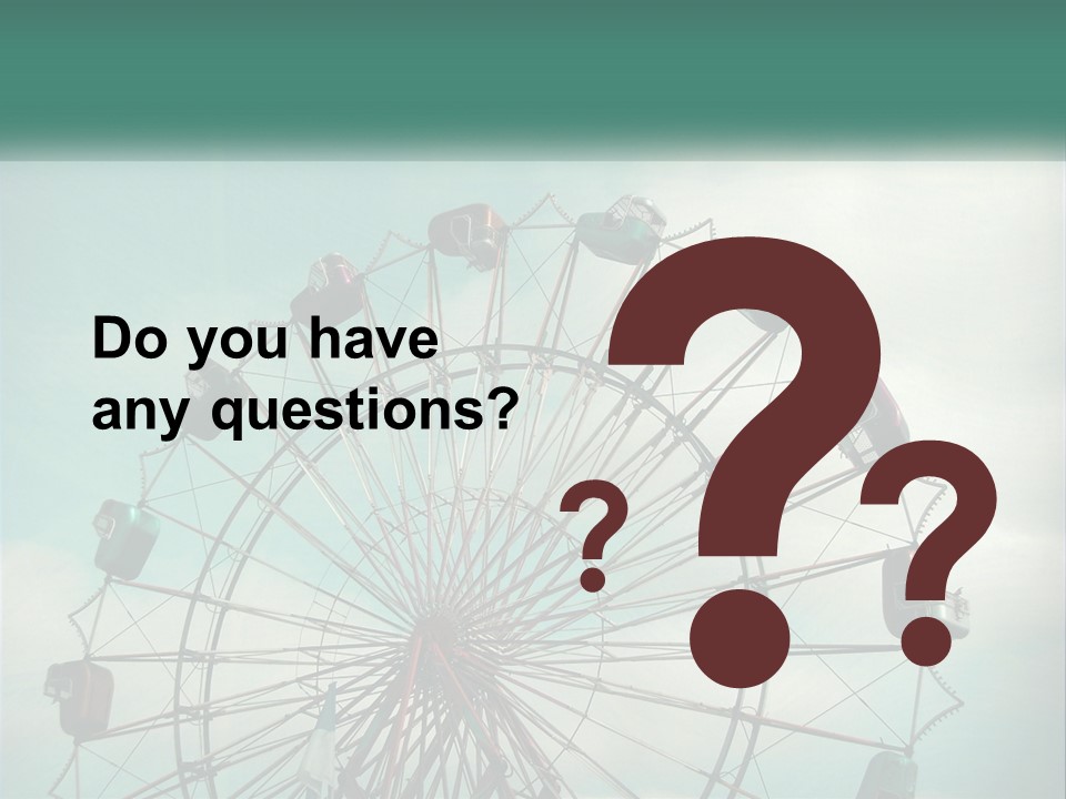 A Ferris Wheel On A Cloudy Day With A Sky Background PowerPoint Template