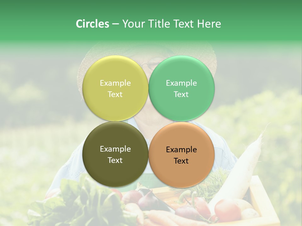 A Woman Holding A Basket Full Of Vegetables PowerPoint Template