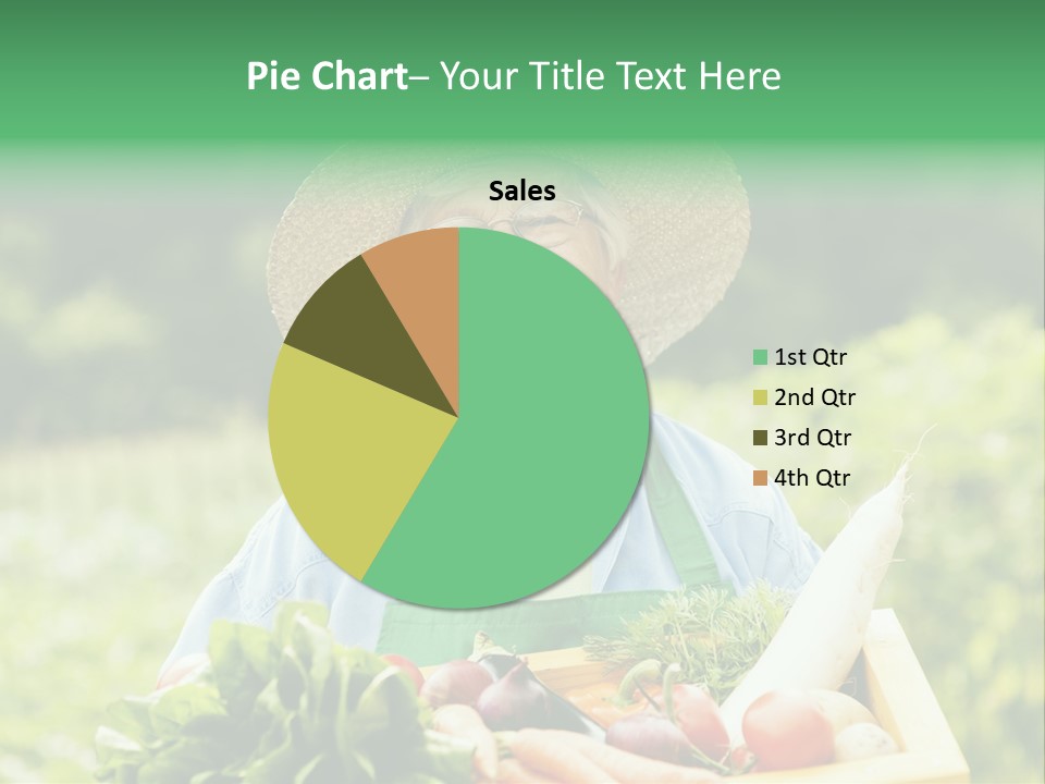 A Woman Holding A Basket Full Of Vegetables PowerPoint Template