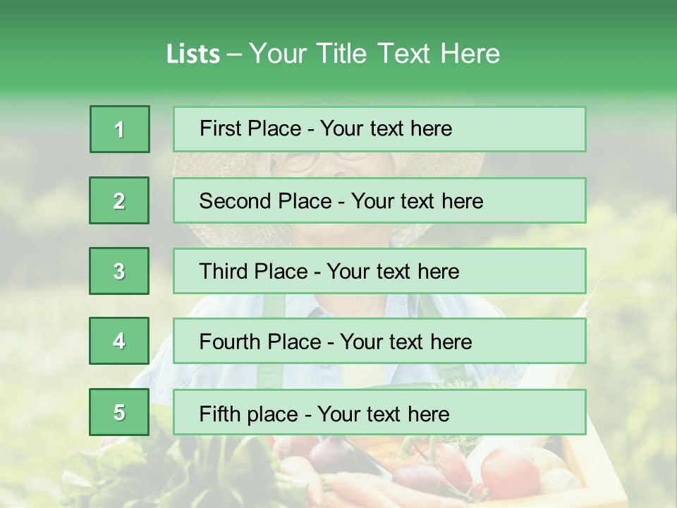 A Woman Holding A Basket Full Of Vegetables PowerPoint Template