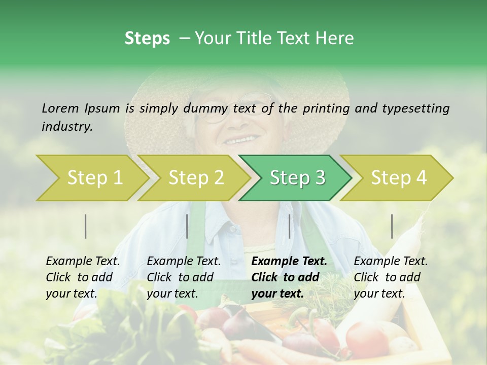 A Woman Holding A Basket Full Of Vegetables PowerPoint Template