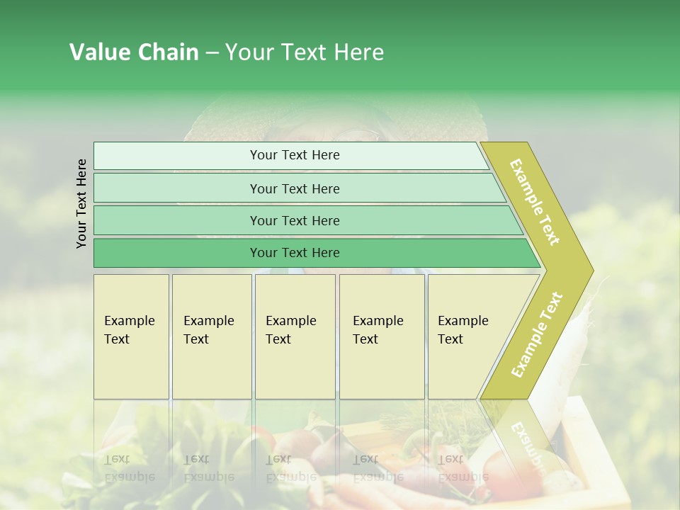 A Woman Holding A Basket Full Of Vegetables PowerPoint Template