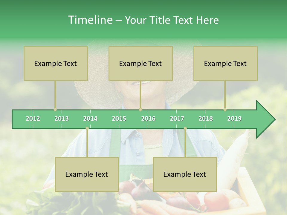A Woman Holding A Basket Full Of Vegetables PowerPoint Template