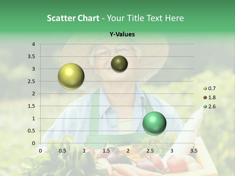 A Woman Holding A Basket Full Of Vegetables PowerPoint Template