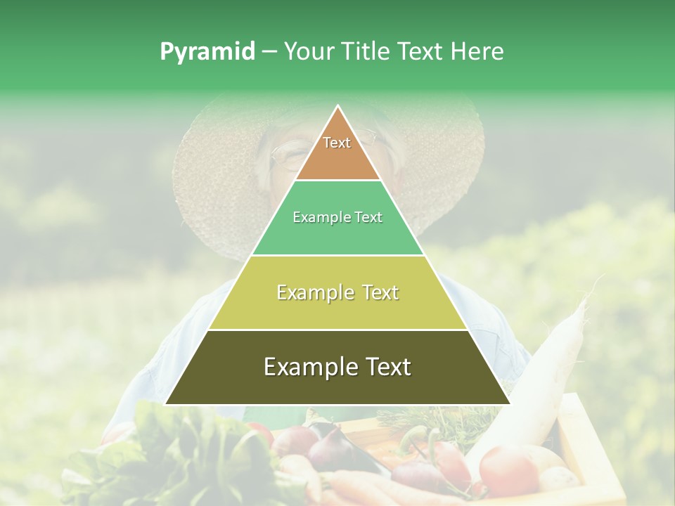 A Woman Holding A Basket Full Of Vegetables PowerPoint Template