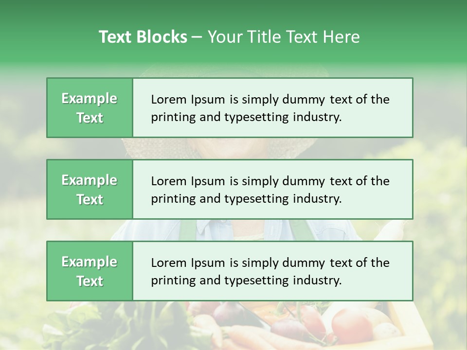A Woman Holding A Basket Full Of Vegetables PowerPoint Template