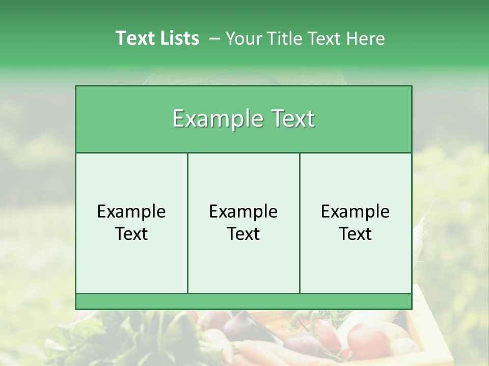 A Woman Holding A Basket Full Of Vegetables PowerPoint Template