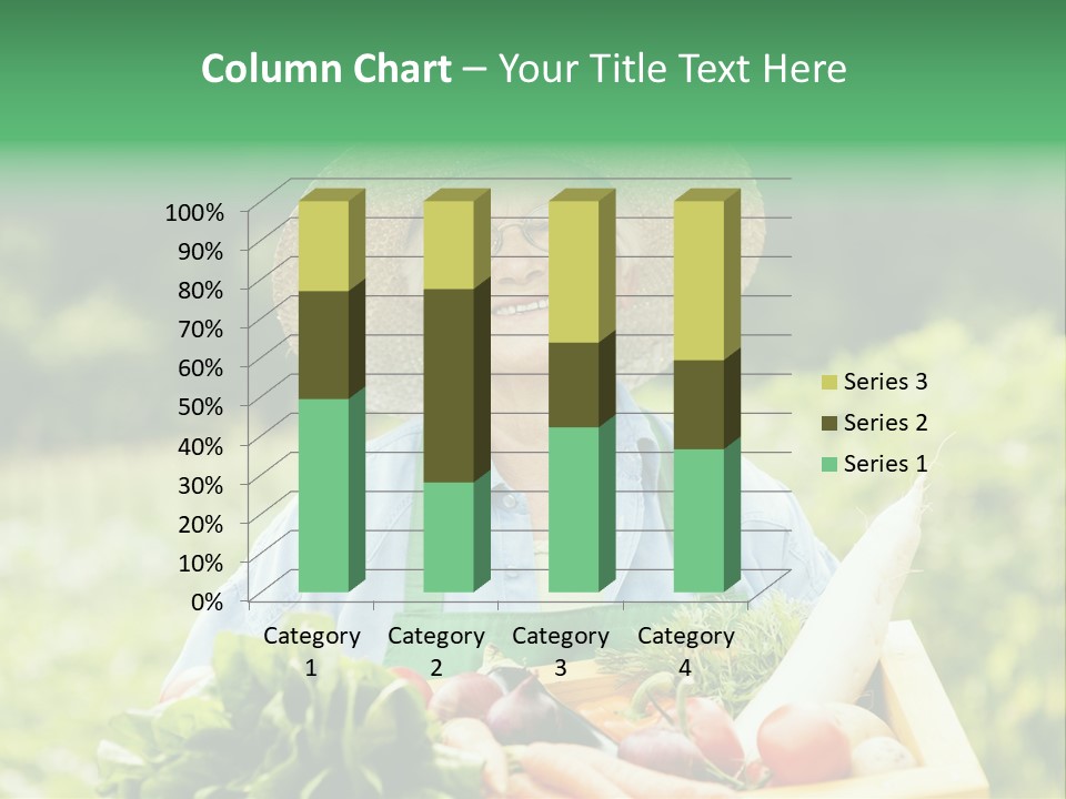 A Woman Holding A Basket Full Of Vegetables PowerPoint Template