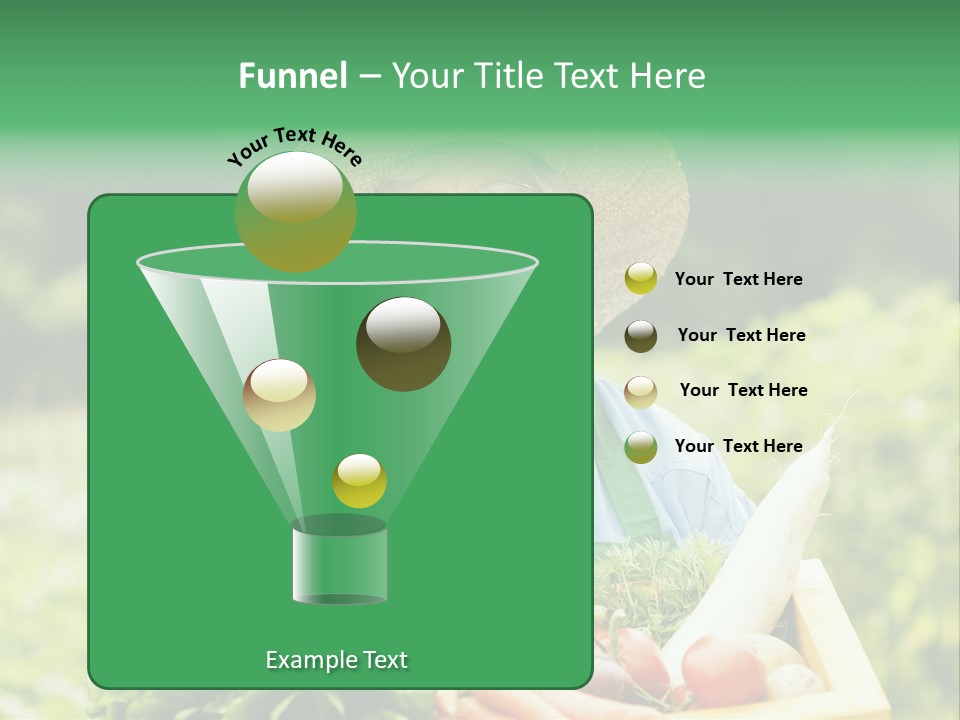 A Woman Holding A Basket Full Of Vegetables PowerPoint Template