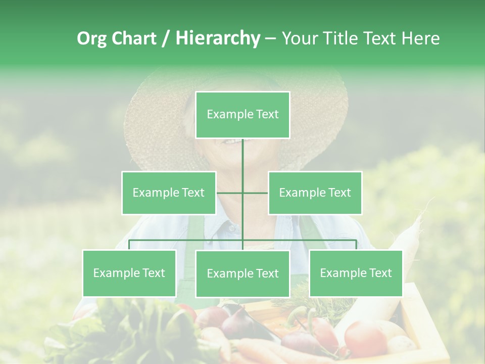 A Woman Holding A Basket Full Of Vegetables PowerPoint Template