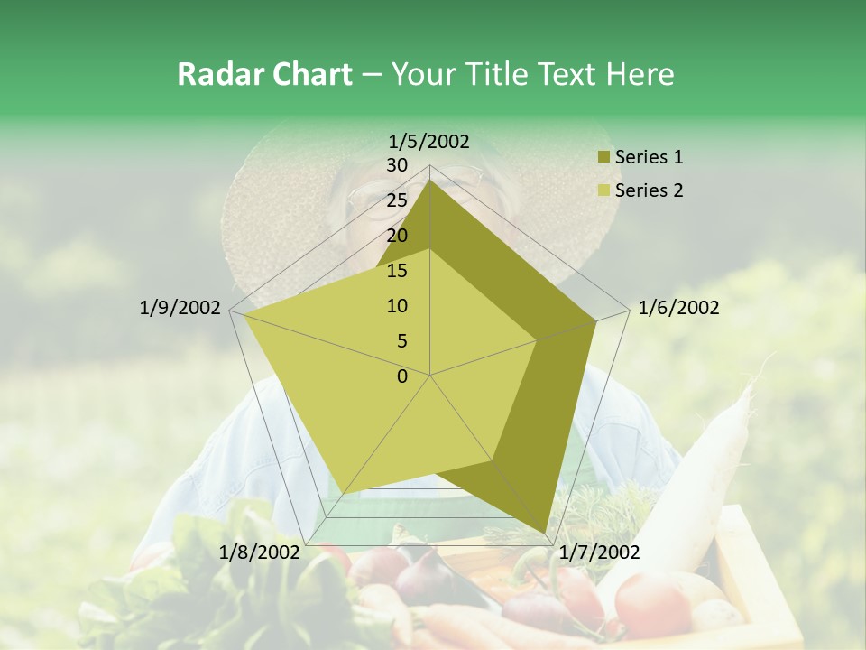 A Woman Holding A Basket Full Of Vegetables PowerPoint Template